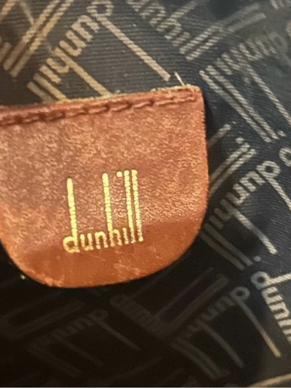 Dunhill Brown Leather Bag clutch Organizer Travel bag